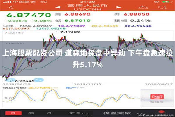 上海股票配资公司 道森地探盘中异动 下午盘急速拉升5.17%