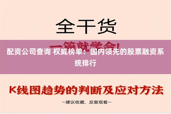 配资公司查询 权威榜单：国内领先的股票融资系统排行