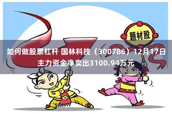 如何做股票杠杆 国林科技（300786）12月17日主力资金净卖出3100.94万元