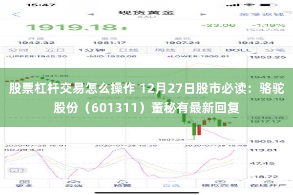 股票杠杆交易怎么操作 12月27日股市必读：骆驼股份（601311）董秘有最新回复